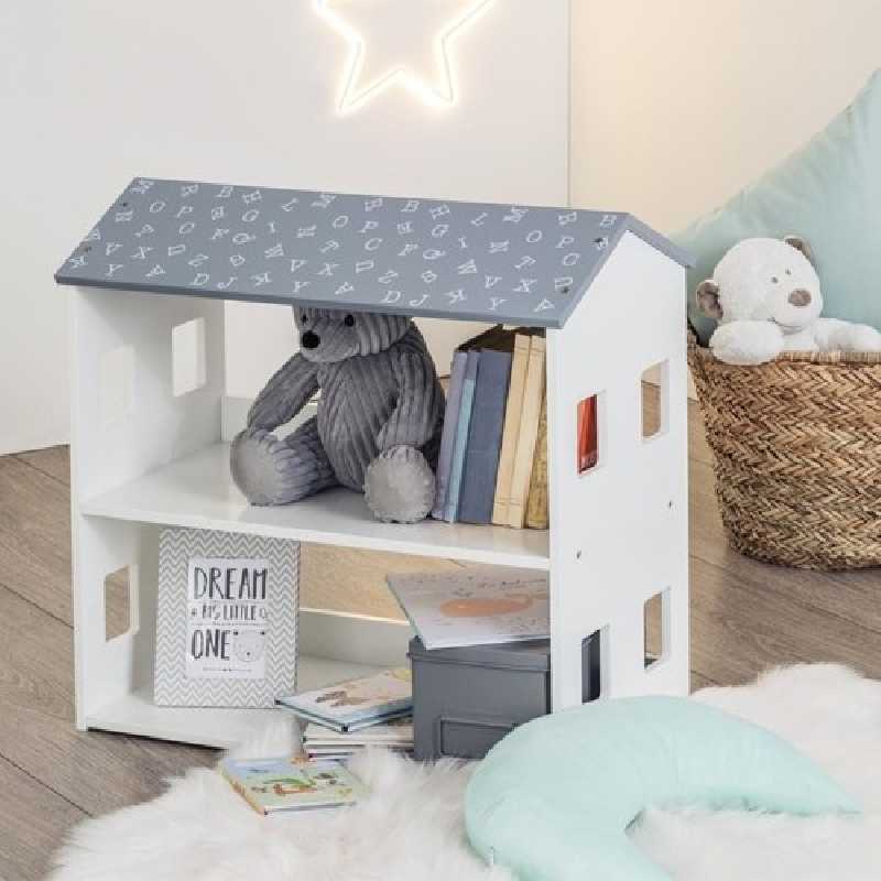 Bibliothèque enfant Maison Gris Bibliothèque enfant Maison Gris