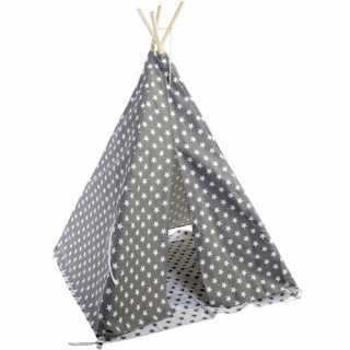 Tipi en coton et toile étoiles gris - Atmosphera For Kids