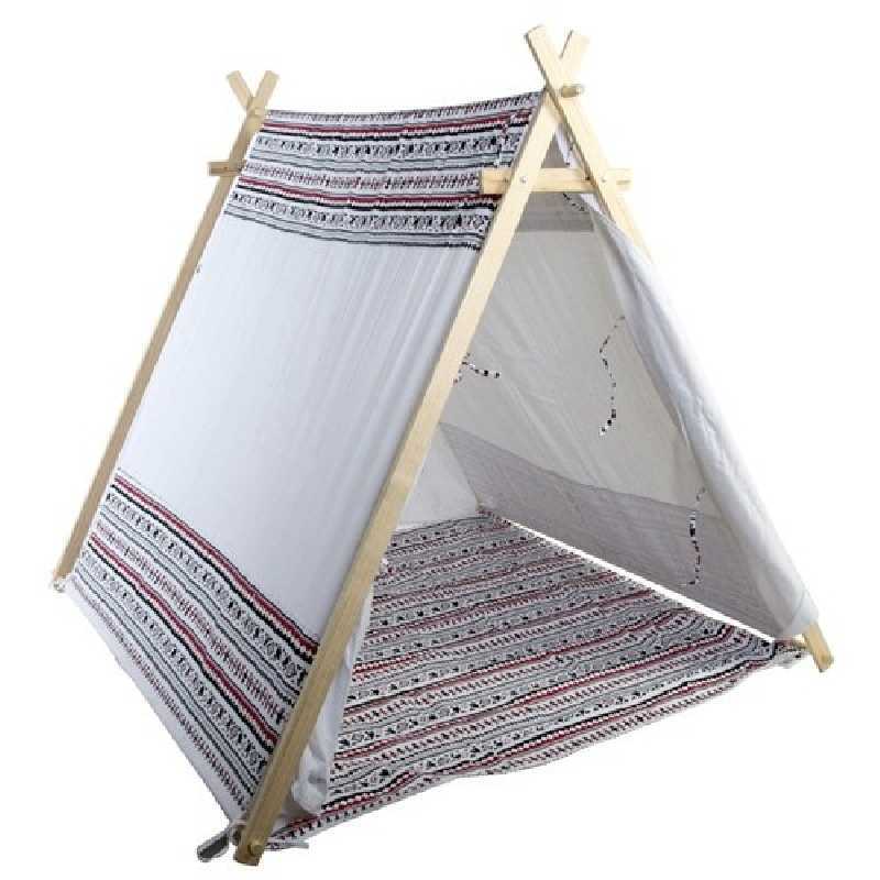 Tipi tente en coton et toile rouge