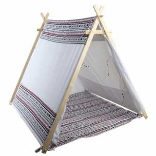 Tipi tente en coton et toile rouge - Atmosphera For Kids