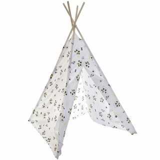 Tipi enfant Polyester et Bois Panda Blanc - Atmosphera For Kids