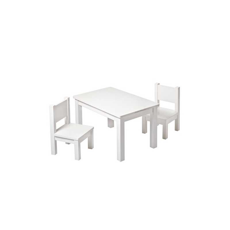 Set Table Hevea Blanche + 2 chaises Hevea Blanches Set Table Hevea Blanche + 2 chaises Hevea Blanches