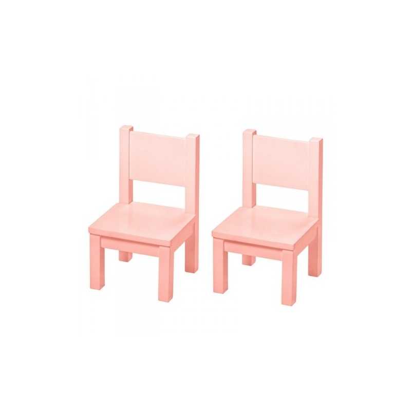 Lot de 2 chaises en bois Hevea Roses Lot de 2 chaises en bois Hevea Roses