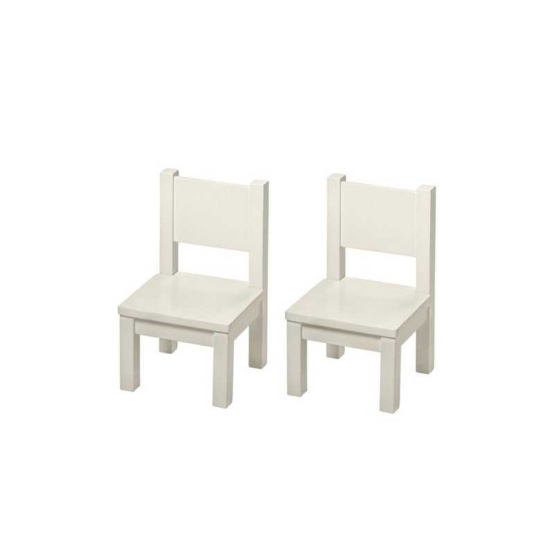 Lot de 2 chaises en bois Hevea Mastic