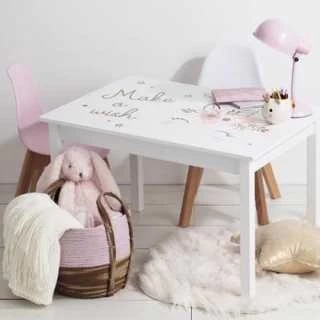 Table Print blanche chambre fille H48