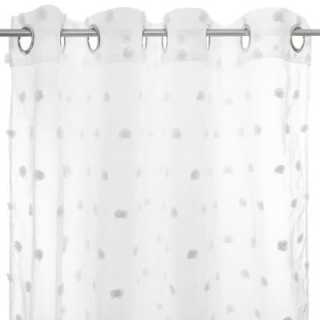 Rideau chambre enfant multi pompons Gris - Atmosphera For Kids