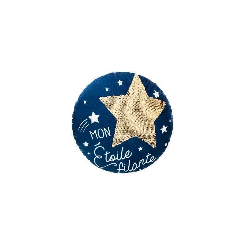 Coussin décoratif ronde étoile Bleu Coussin décoratif ronde étoile Bleu