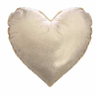 Coussin décoratif coeur doré