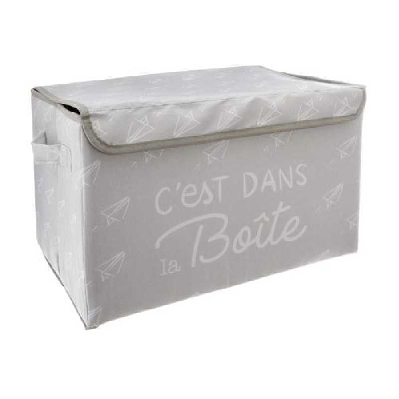 Coffre de rangement pliable Gris 40 x 25 x 25 Coffre de rangement pliable Gris 40 x 25 x 25