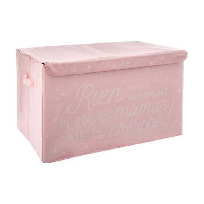 Coffre de rangement pliable Rose 62 x 36 x 38 Coffre de rangement pliable Rose 62 x 36 x 38