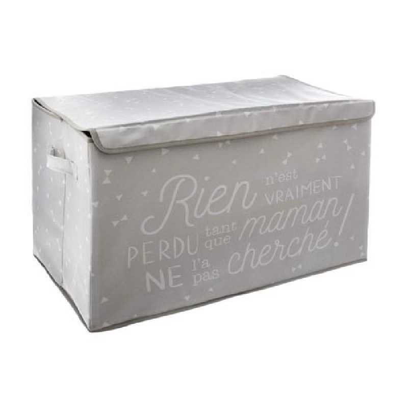 Coffre de rangement pliable Gris 62 x 36 x 38 Coffre de rangement pliable Gris 62 x 36 x 38