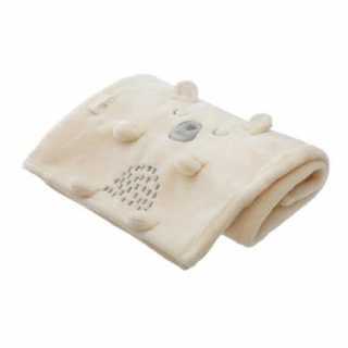 Plaid pour enfant Ours beige 75 x 100