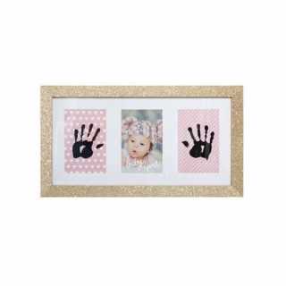 Cadre Empreintes Bebe X 40 Dore Cadre Empreintes Bebe X 40 Dore