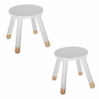 Lot de 2 tabourets enfant Blanc - Atmosphera For Kids