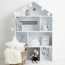 Meuble Maison 7 cases Grise - Atmosphera For Kids Meuble Maison 7 cases Grise - Atmosphera For Kids