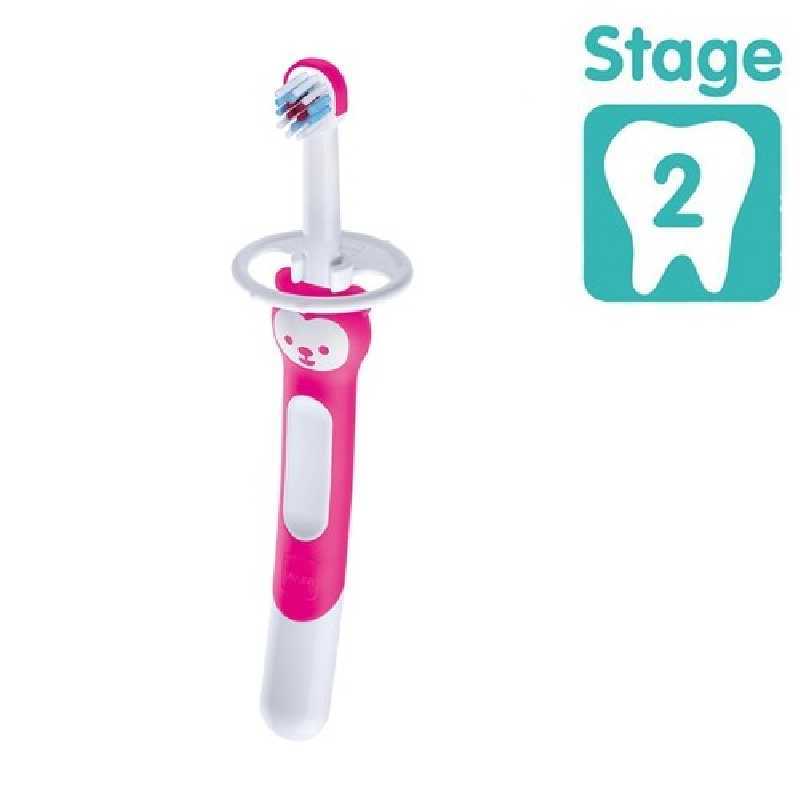Brosse d'entrainement avec bouclier de sécurité Rose Brosse d'entrainement avec bouclier de sécurité Rose