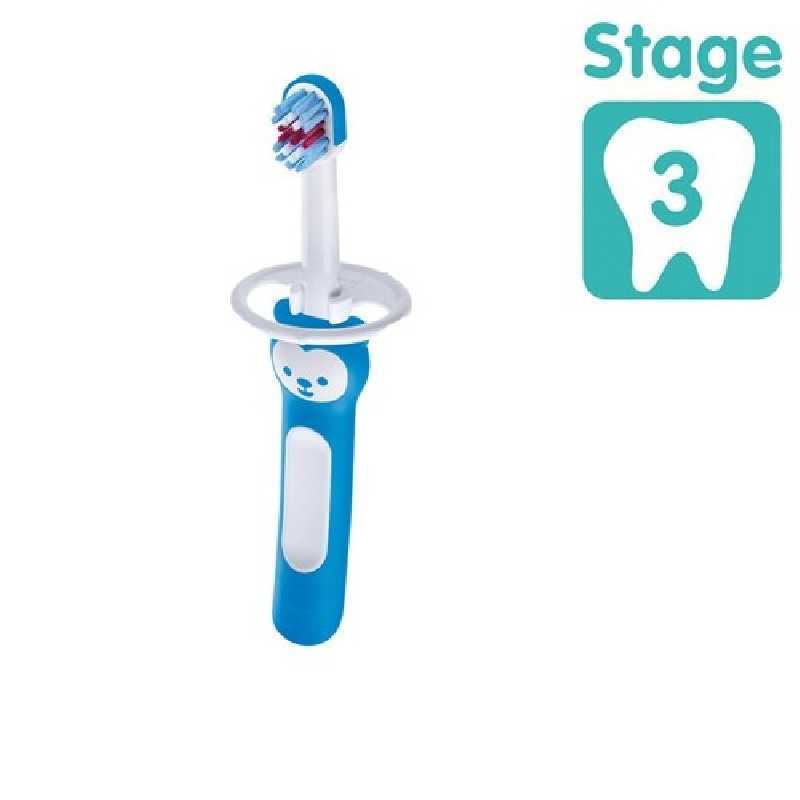 Brosse de dents bébé avec bouclier de sécurité Bleu Brosse de dents bébé avec bouclier de sécurité Bleu