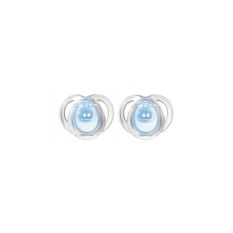 Lots de 2 Sucettes Pure 0-3m - Bleu Lots de 2 Sucettes Pure 0-3m - Bleu