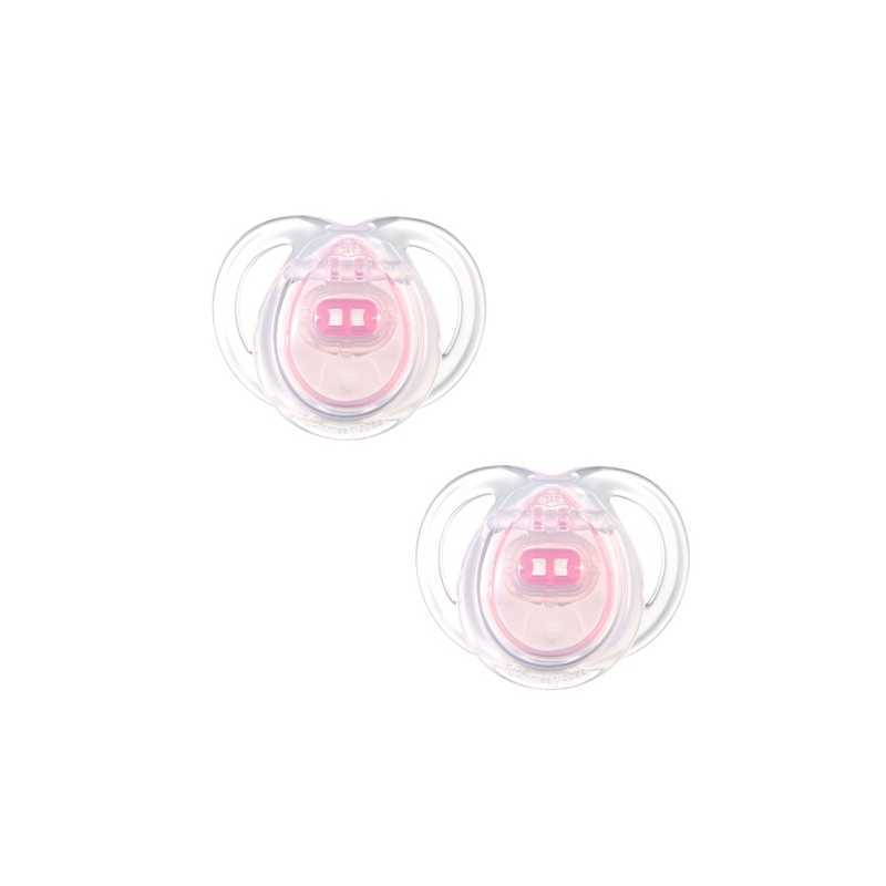 Lots de 2 Sucettes Pure 0-3m - Rose Lots de 2 Sucettes Pure 0-3m - Rose
