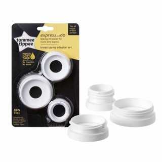 Lot de 3 adaptateurs tire lait Express and Go - Tommee Tippee