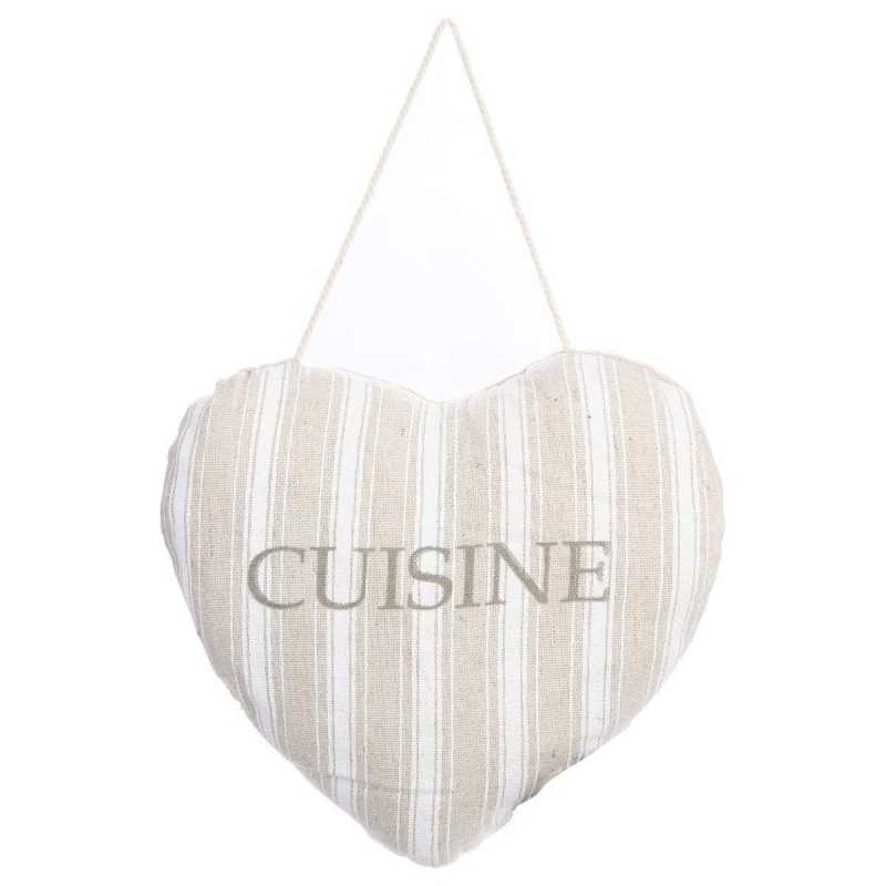 Coussin Porte Coeur Cuisine rayure