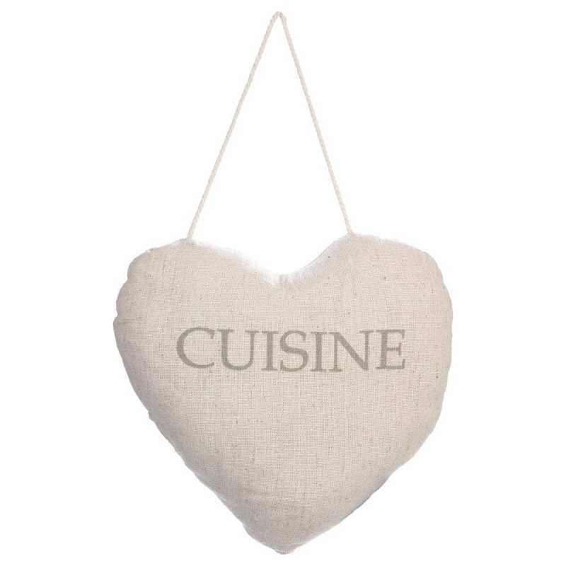 Coussin Porte Coeur Cuisine uni