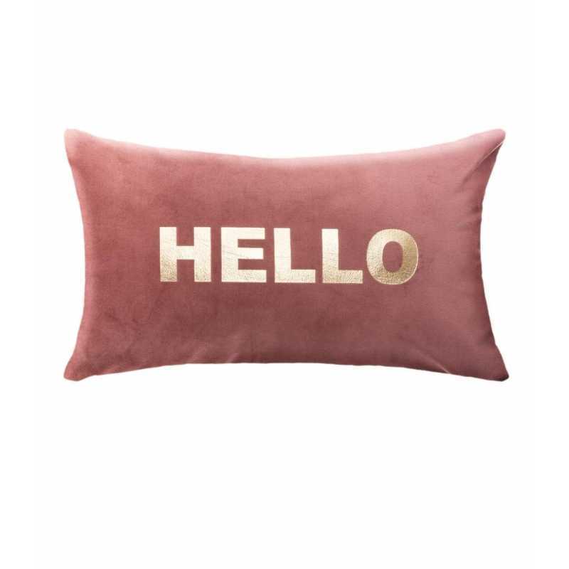 Coussin déhoussable en Velours Hello