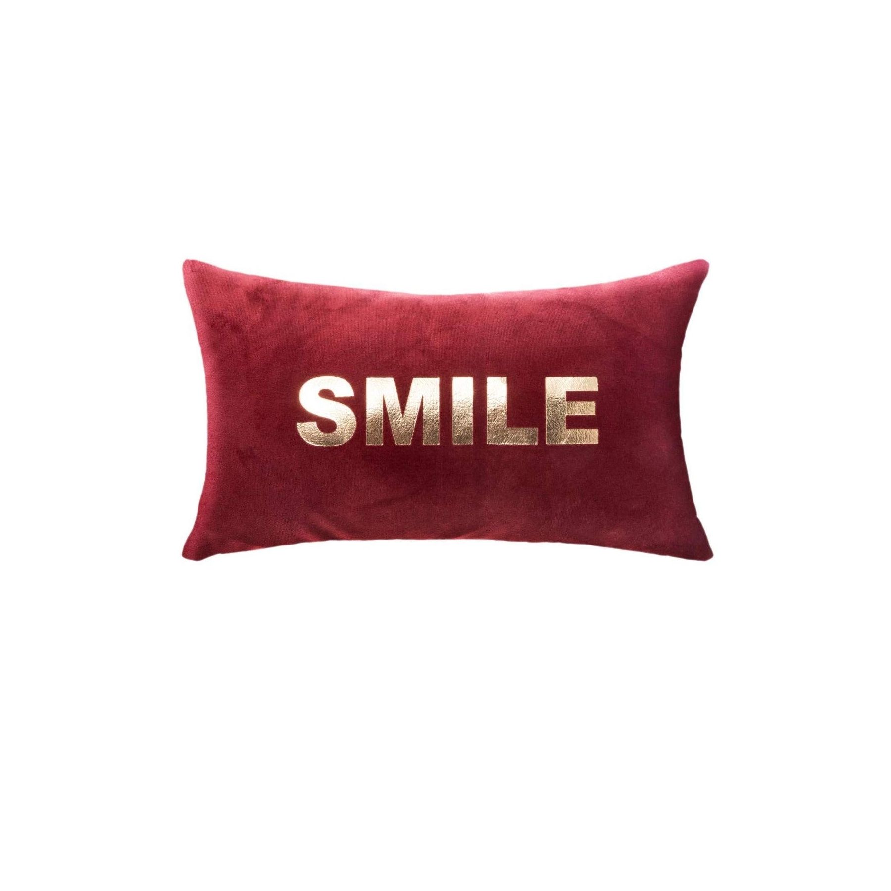 Coussin déhoussable en Velours Smile