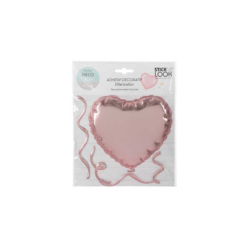 Sticker ballon coeur Rose Sticker ballon coeur Rose