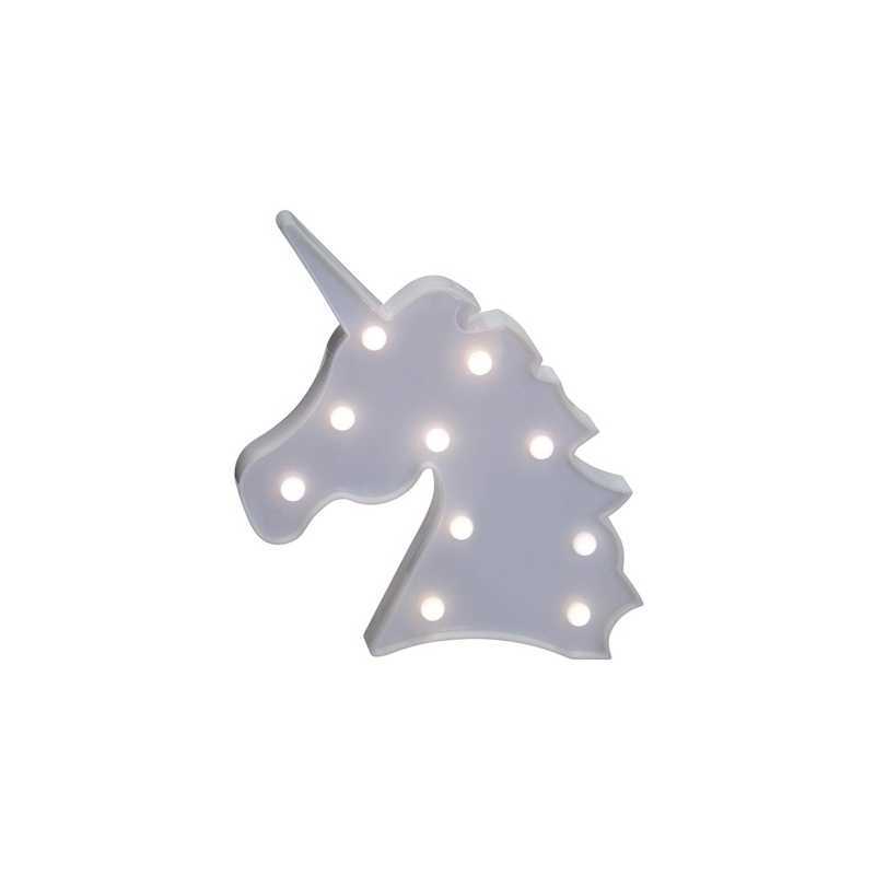 Veilleuse Tête de Licorne Led Blanc