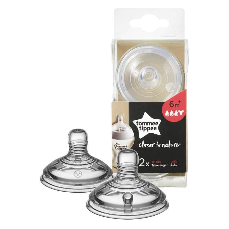 Lot de 2 tétines préparation épaisse Tommee Tippee