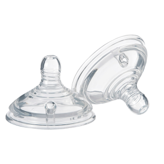 Lot de 2 tétines Blanc débit variable anti-colique - Tommee Tippee