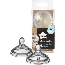 Lot de 2 tétines débit moyen - Tommee Tippee Lot de 2 tétines débit moyen - Tommee Tippee