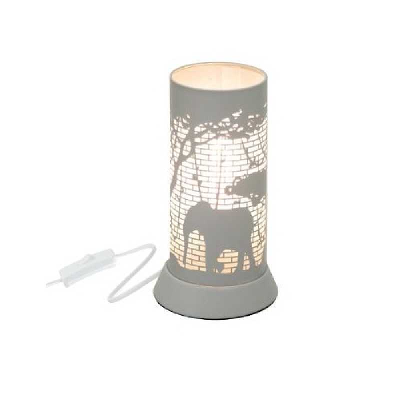 Lampe decorative en metal Gris