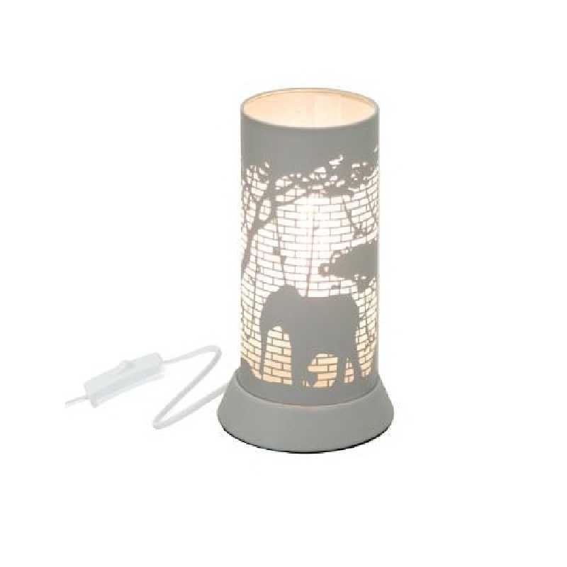 Lampe decorative en metal Gris Lampe decorative en metal Gris