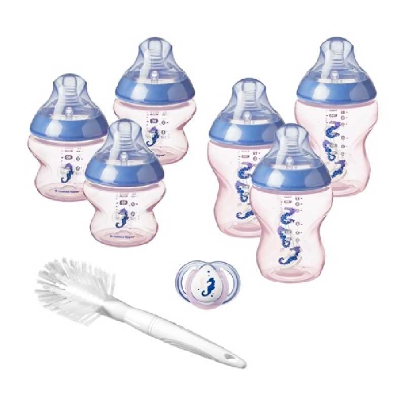 Starter kit de naissance biberons Rose Bleu Starter kit de naissance biberons Rose Bleu