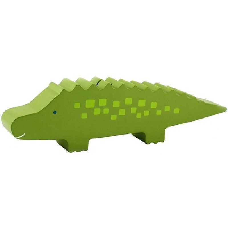 Tirelire en bois alligator Vert Tirelire en bois alligator Vert