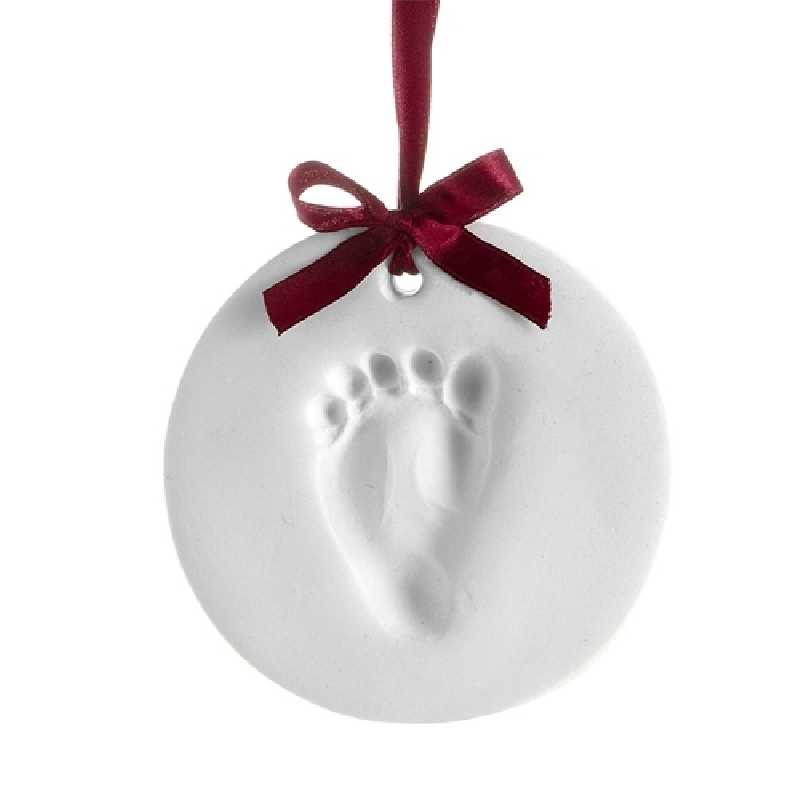 Kit Empreinte Bebe Rond Ruban Rouge Kit Empreinte Bebe Rond Ruban Rouge