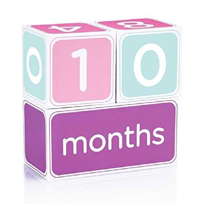 Cube pour Afficher Age de bébé Rose Cube pour Afficher Age de bébé Rose