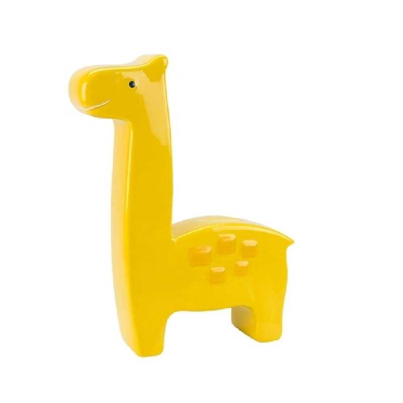 Banque tirelire girafe en céramique Jaune Banque tirelire girafe en céramique Jaune