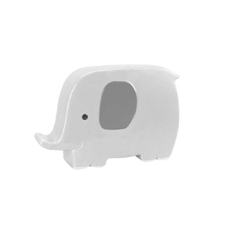 Banque tirelire élephant en céramique Gris Banque tirelire élephant en céramique Gris