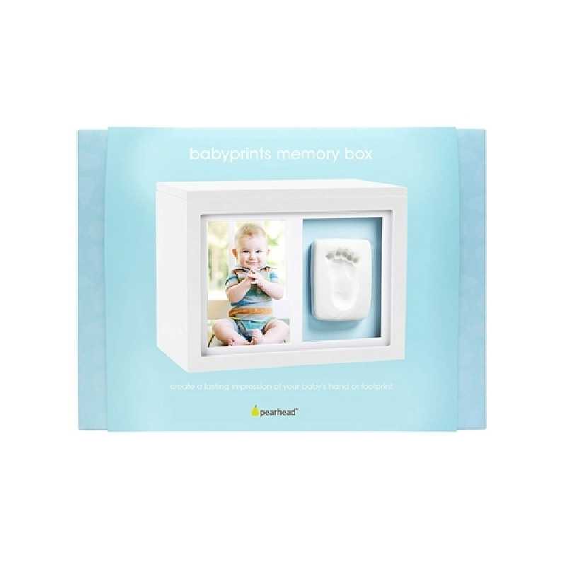 Boite De Memoire Bebe Avec Kit Empreinte Blanc