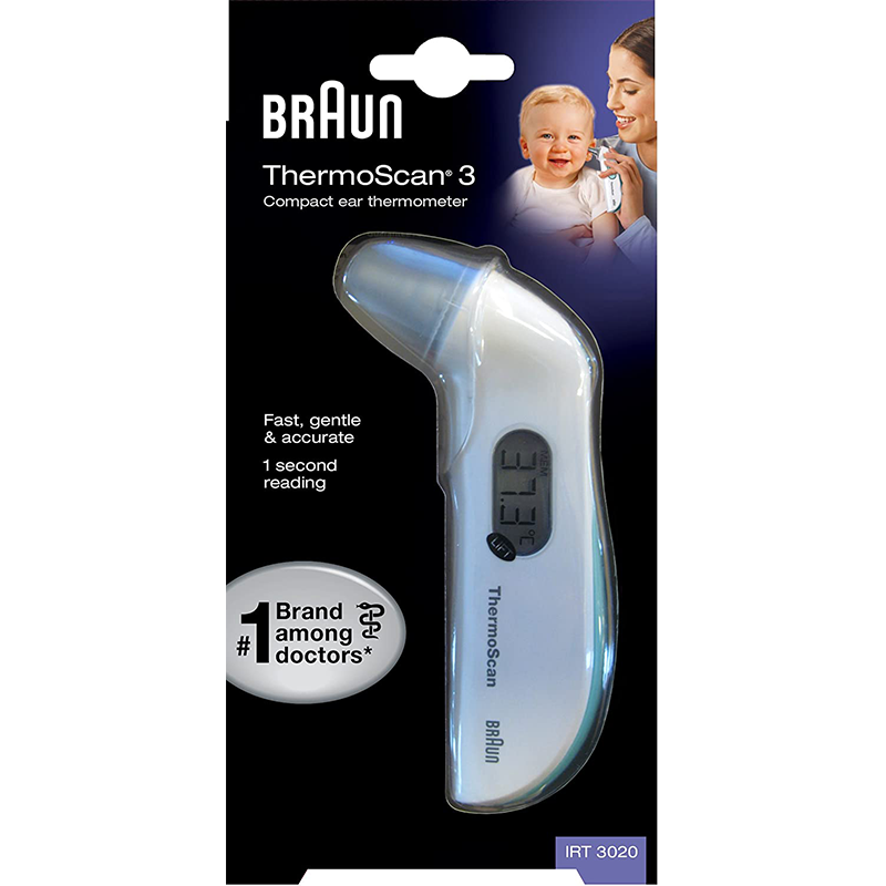 Thermomètre Thermoscan 3 avec indicateur sonore de fièvre