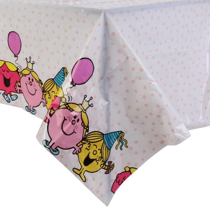 Nappe anniversaire en plastique fille Rose 130 x 180 cm Nappe anniversaire en plastique fille Rose 130 x 180 cm