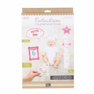 Cartes de souvenir bebe Rose - Tom & Zoé