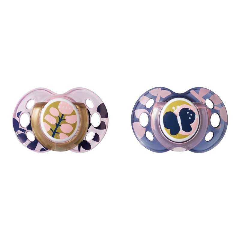 Lot de 2 sucettes Moda Rose 18-36 mois Lot de 2 sucettes Moda Rose 18-36 mois