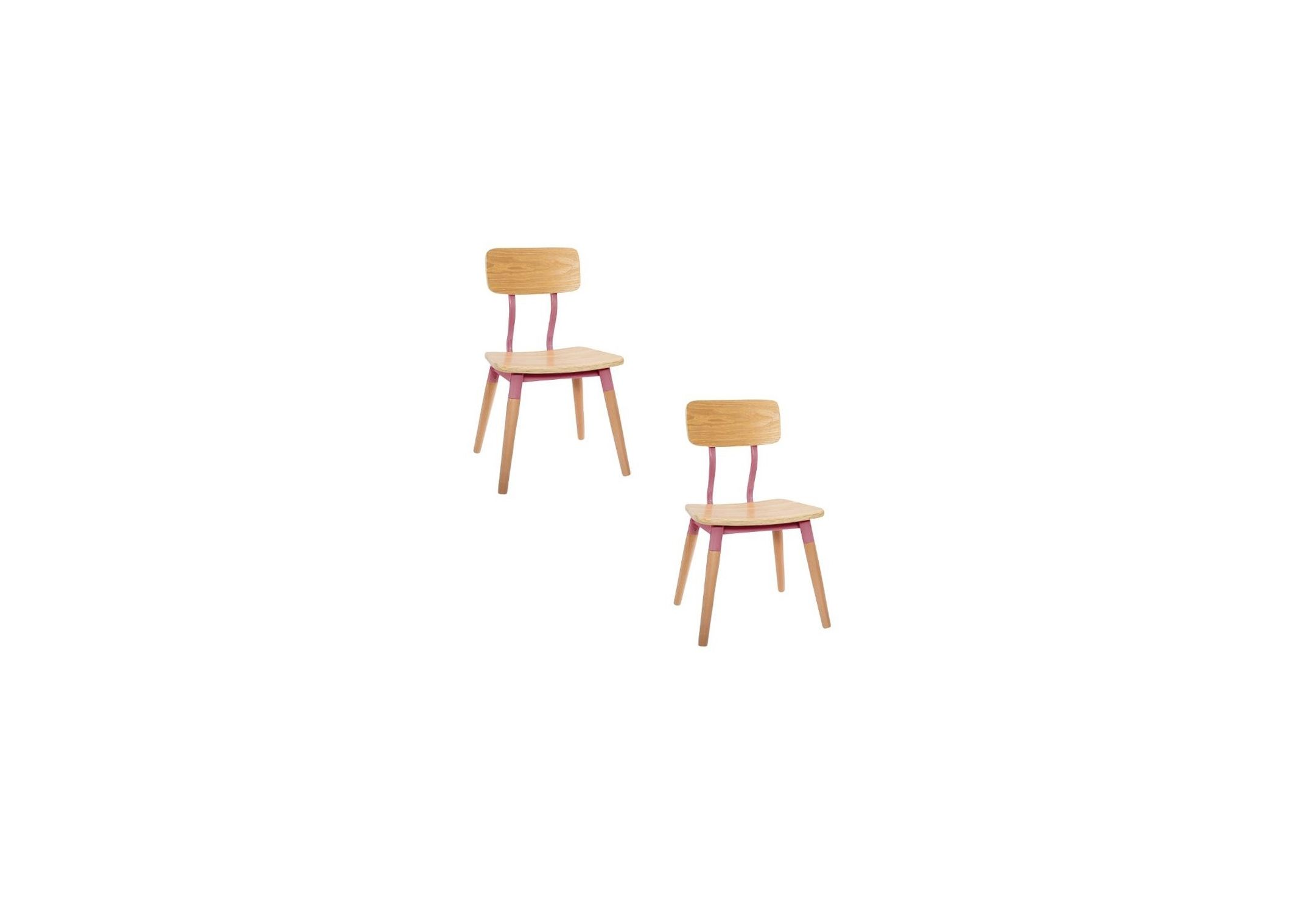 Lot de 2 chaises enfant rétro Roses