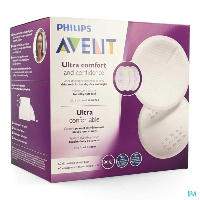 Lot de 60 coussinets d'allaitement jetables jour et nuit Lot de 60 coussinets d'allaitement jetables jour et nuit