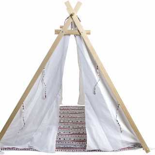 Tipi tente en coton et toile rouge - Atmosphera For Kids