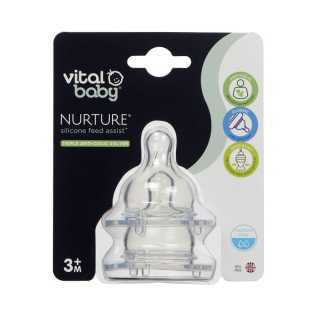 Lot de 2 tétines débit moyen Feed Assist Nurture - Vital Baby